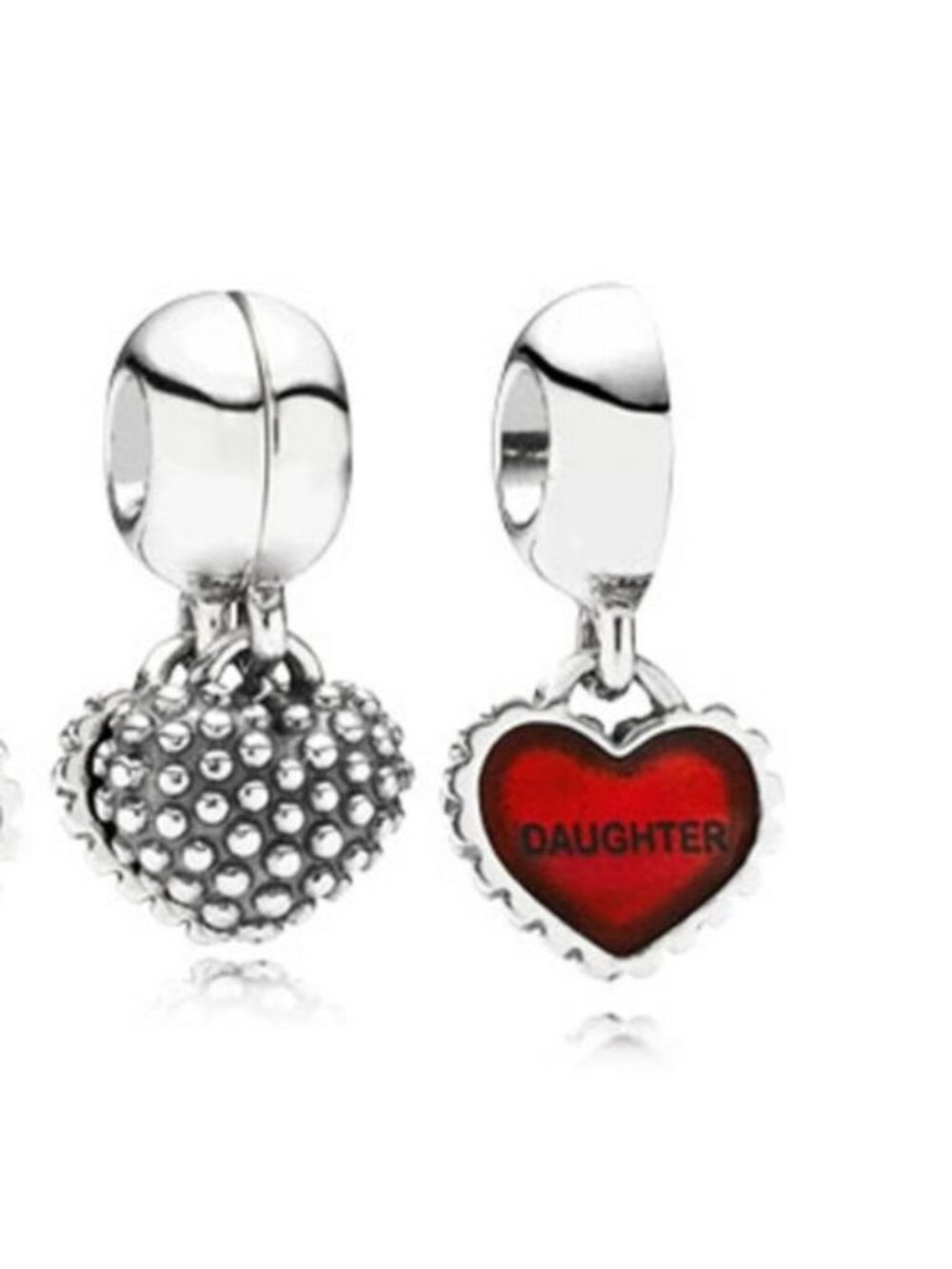 Pandora Piece of My Heart - 2 Daughter Charms 790950EN27 Sterling Silver 925 ALE